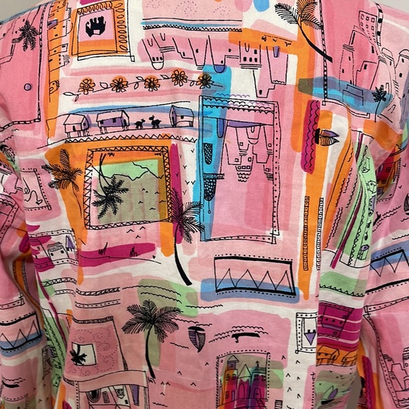 New Direction Colourful Pink Jacket Button up with collar size Medium - Picture 8 of 10